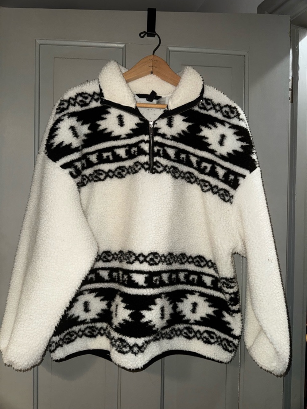 h&m oversize fleece sweatshirt